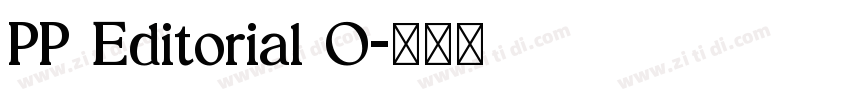 PP Editorial O字体转换